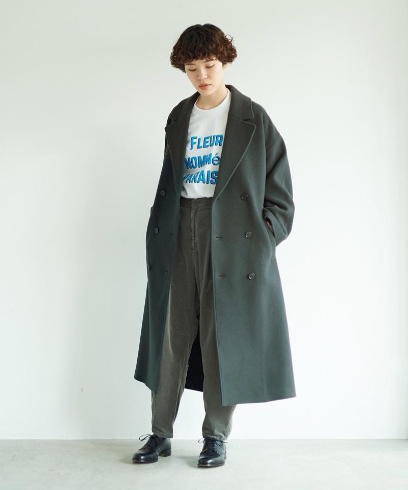 顔料染コーデュロイ 裾たまりパンツ（note et silence.）