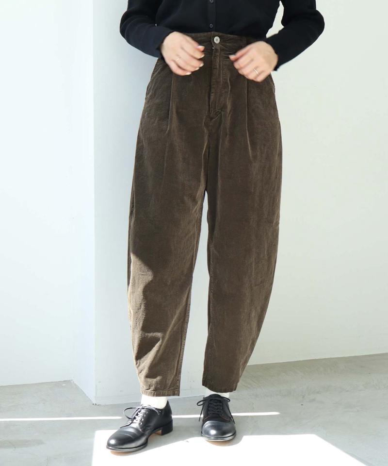 顔料染コーデュロイ 裾たまりパンツ（note et silence.）