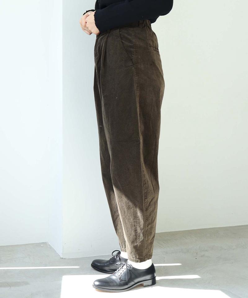 顔料染コーデュロイ 裾たまりパンツ（note et silence.）