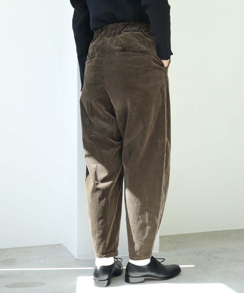 顔料染コーデュロイ 裾たまりパンツ（note et silence.）