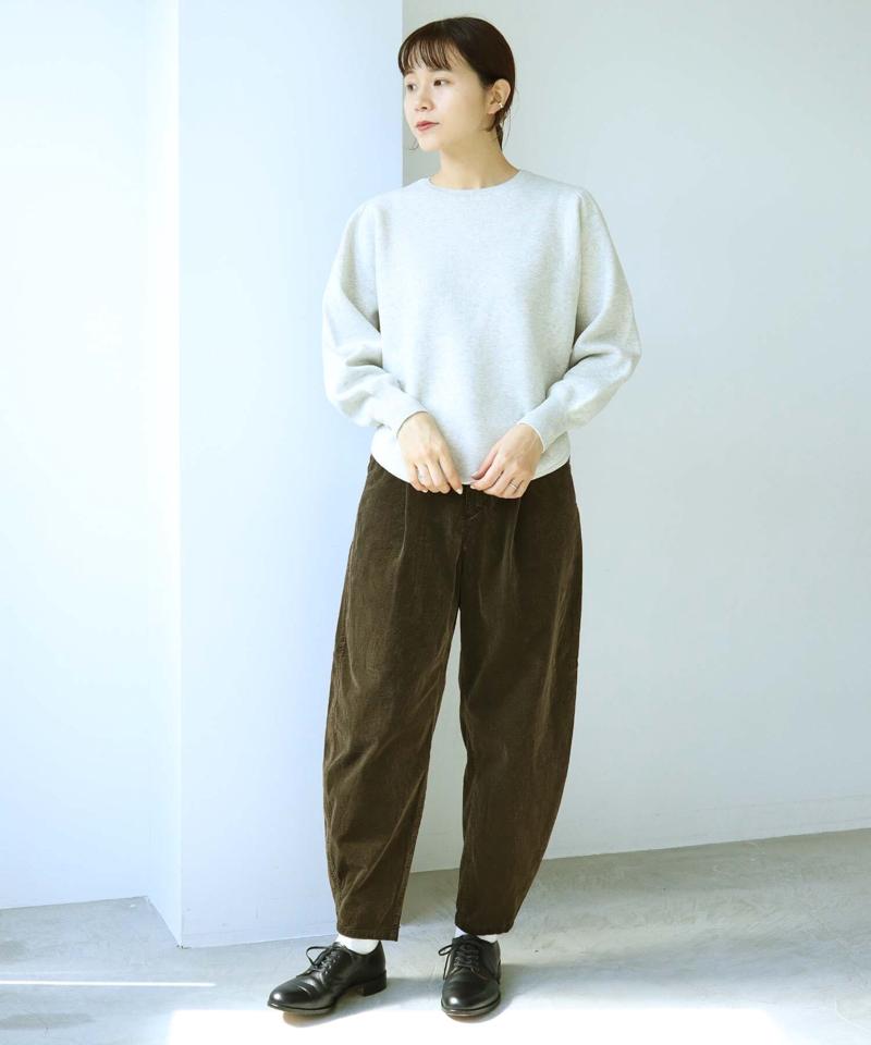 顔料染コーデュロイ 裾たまりパンツ（note et silence.）