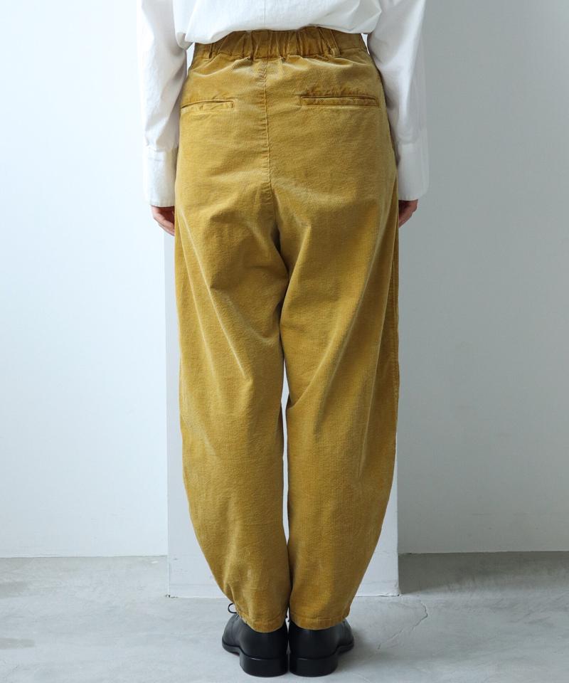 顔料染コーデュロイ 裾たまりパンツ（note et silence.）