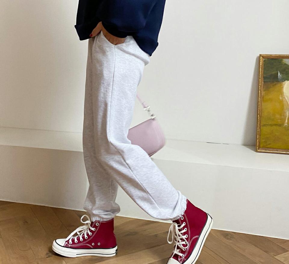 裏起毛ジョガーパンツ・全5色・b58290 レディース 【pt】韓国ファッション ボトムス ロング ロングパンツ ジョガーパンツ 裏起毛 ワイド ロング丈 ゴム スウェット 無地 ポケット シンプル 体型カバー 足長 美脚 カジュアル 秋 冬