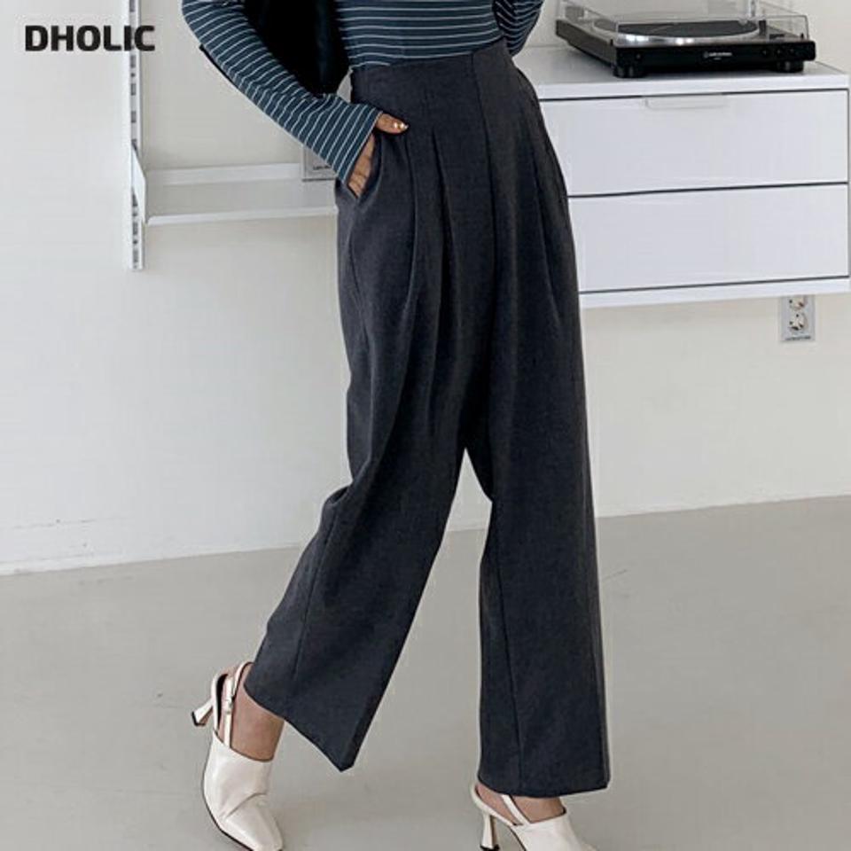 ツータックワイドスラックス・全3色・t65639 レディース 【pt】韓国ファッション ボトムス ロング ロングパンツ スラックスパンツ スラックス ツータック ワイド ロング丈 無地 ベーシック シンプル 体型カバー 足長 美脚 フェミニン 秋 春