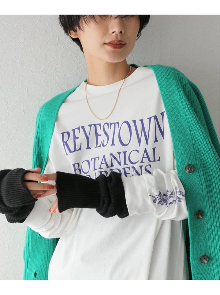 コットンテンジクプリントロングスリーブTシャツ