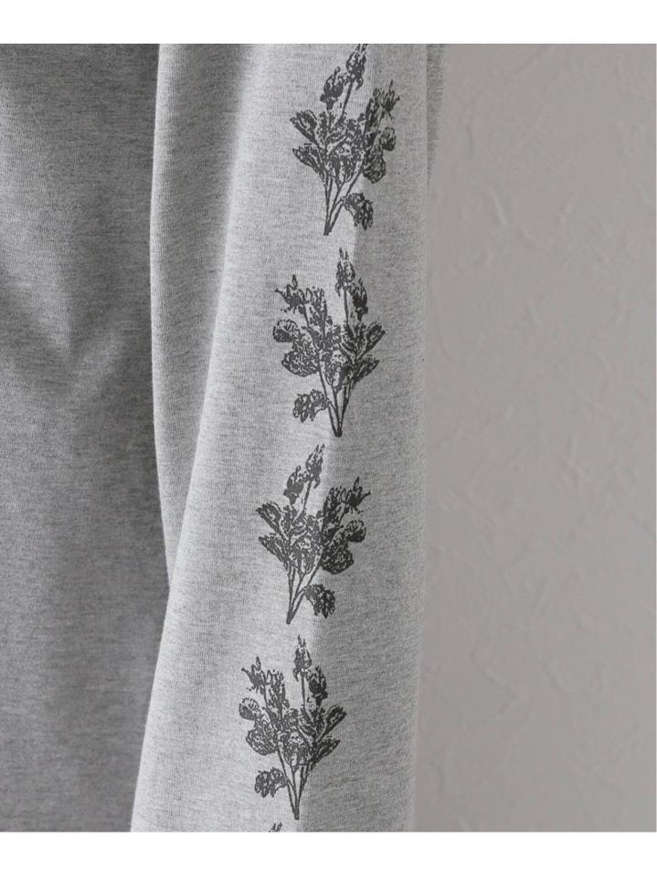 コットンテンジクプリントロングスリーブTシャツ
