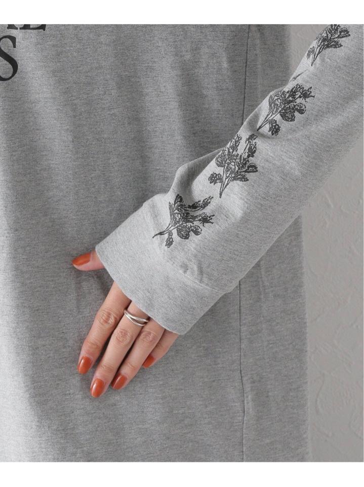 コットンテンジクプリントロングスリーブTシャツ
