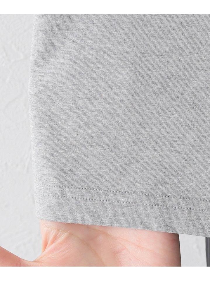コットンテンジクプリントロングスリーブTシャツ