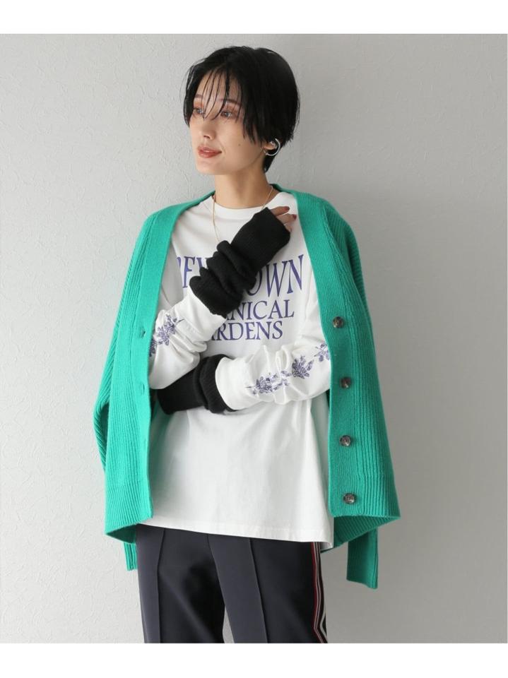 コットンテンジクプリントロングスリーブTシャツ