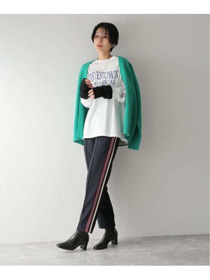 コットンテンジクプリントロングスリーブTシャツ