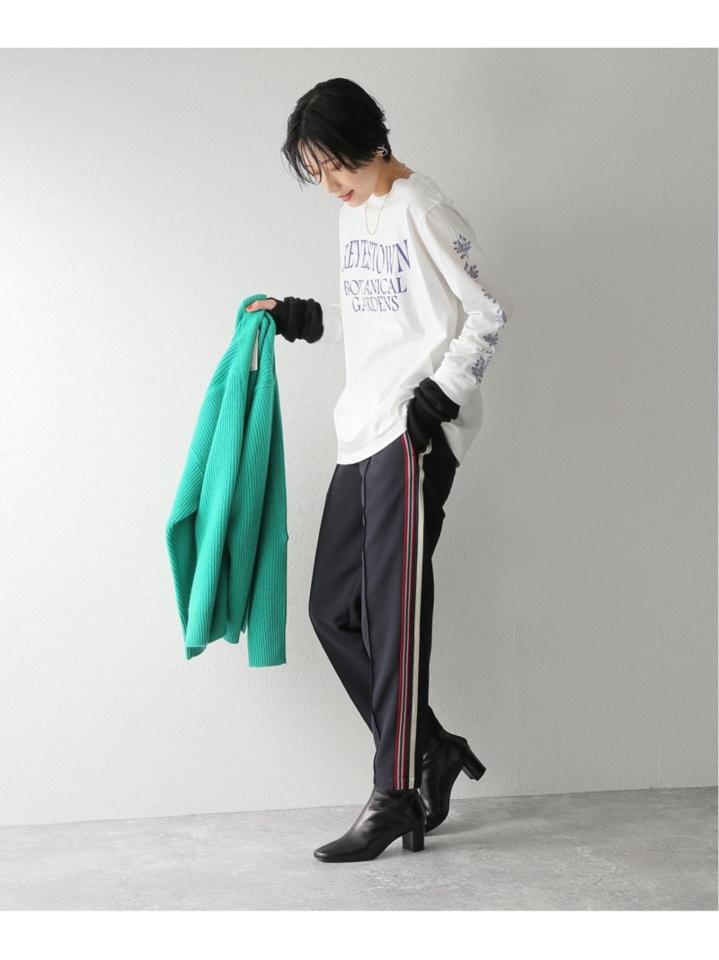 コットンテンジクプリントロングスリーブTシャツ