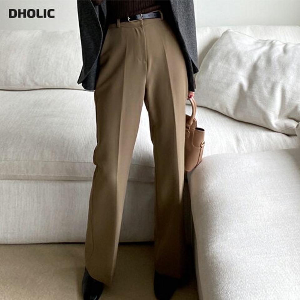 ワイドスラックスパンツ・全2色・t66086 レディース 【pt】韓国ファッション ボトムス ロング ロングパンツ スラックスパンツ スラックス ワイド ハイウエスト ロング丈 ストレート シンプル 体型カバー 足長 美脚 フェミニン 秋 春