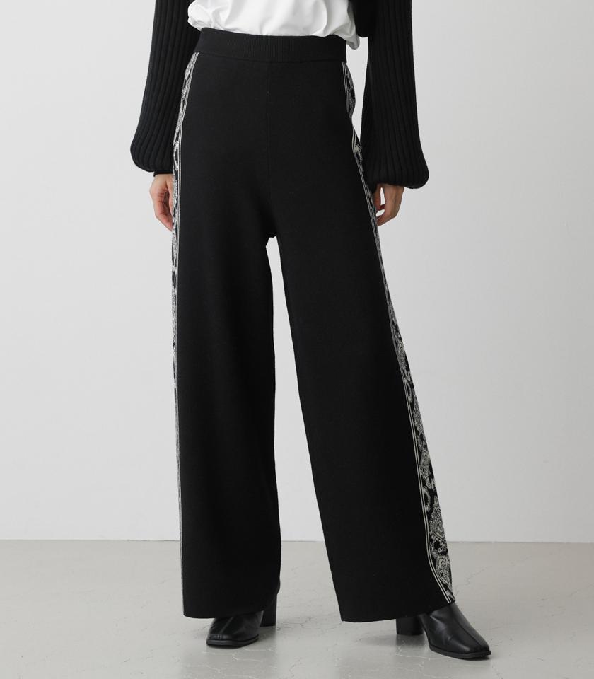 DAMASK PATTERN KNIT PANTS/ダマスクパターンニットパンツ