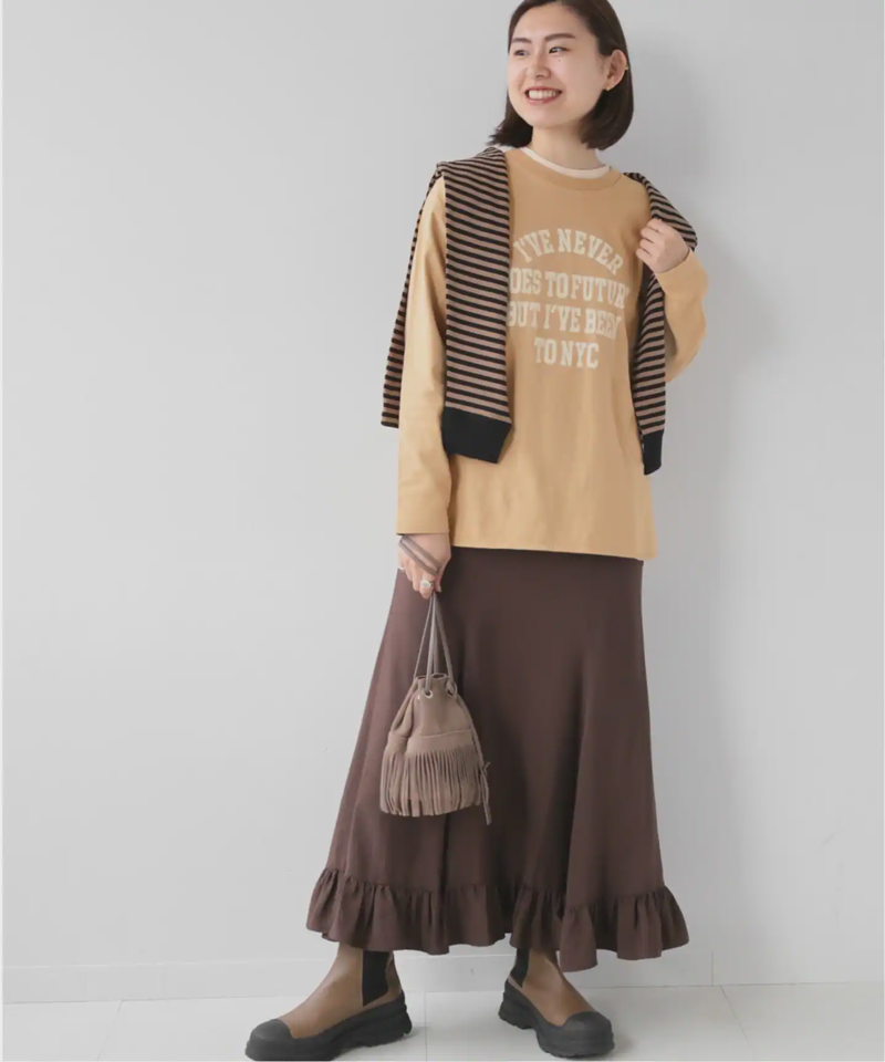 OE天竺ロゴプリントロングスリーブTEE◆（JOURNAL STANDARD relume）