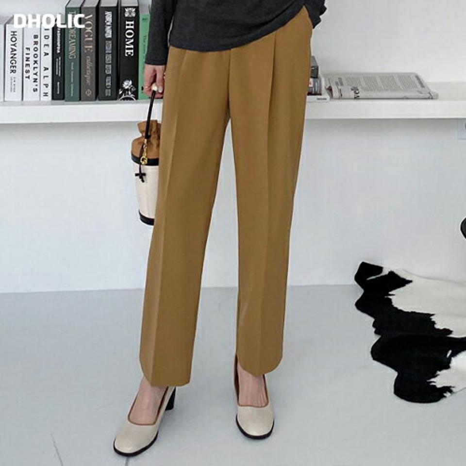 ツーボタンポイントスラックス・全3色・b70643 レディース 【pt】 ボトムス ロング ロングパンツ スラックス ツーボタン ピンタック スリム オフィスカジュアル カジュアル 着痩せ 長足 秋 冬 韓国ファッション ハイホリHIHOLLI