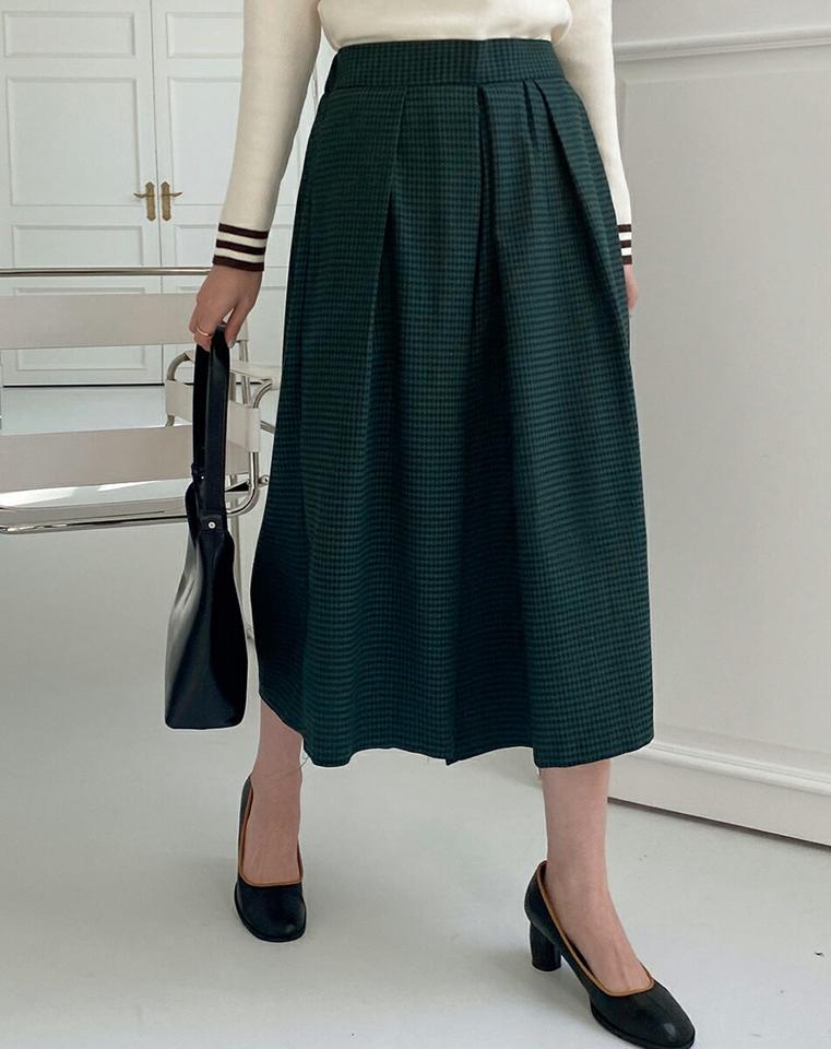 ハウンドチェックワイドパンツ・全2色・b70644 レディース 【pt】 ボトムス ロング ロングパンツ ハウンドトゥース ワイド 楽ちん スリム ルーズ カジュアル ストレート 体型カバー 着痩せ 長足 秋 冬 韓国ファッション ハイホリHIHOLLI