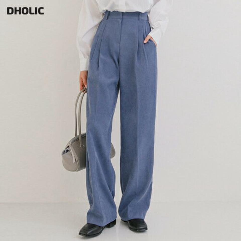 スエード調ワイドスラックス・全3色・t65243 レディース 【pt】韓国ファッション ボトムス パンツ ロング ロングパンツ スラックスパンツ スエード調 カラーパンツ ワイド ツータック ロング丈 無地 足長 細身 着痩せ シンプル 秋 冬 NIJU