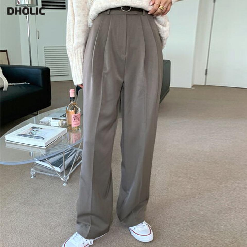 ツータックワイドスラックス・全3色・t66125 レディース 【pt】韓国ファッション ボトムス ロング ロングパンツ スラックスパンツ スラックス ツータック ワイド 無地 単色 ベーシック ロング丈 シンプル 体型カバー 足長 美脚 フェミニン 秋 冬