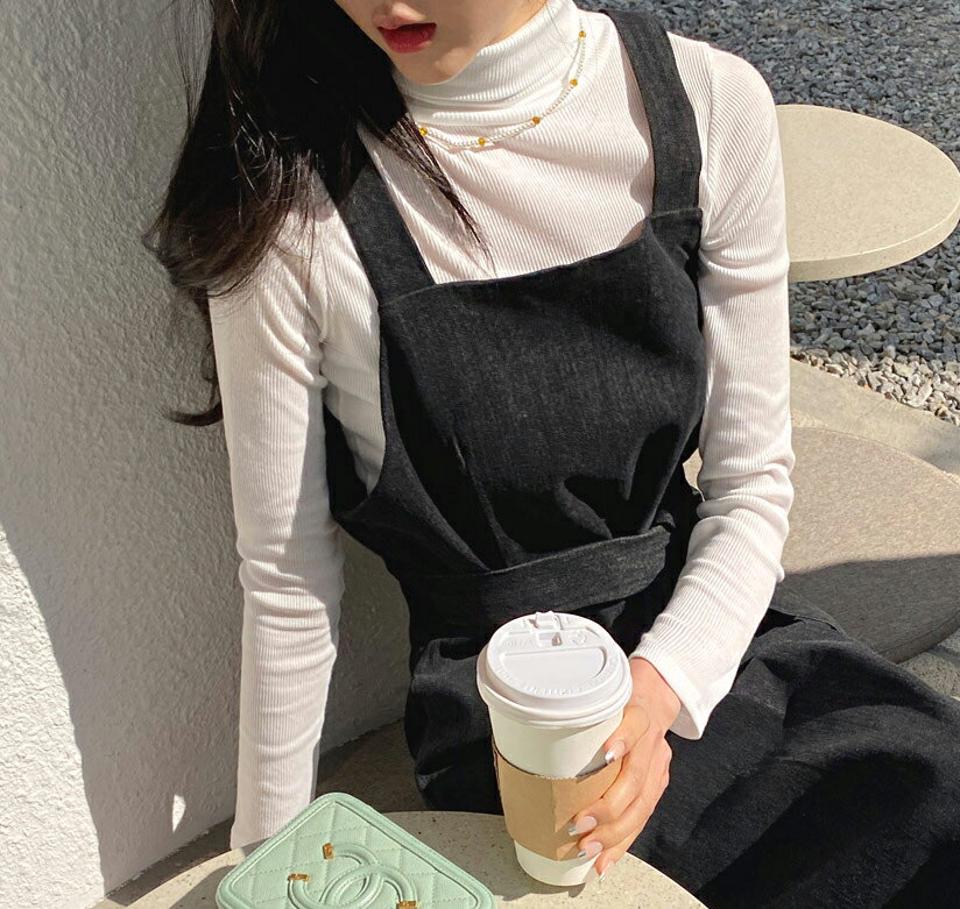 【LUCKY PRICE】リブタートルネックTシャツ・全6色・t63054 レディース 【tops】韓国ファッション トップス Tシャツ 大人 長袖 タートルネック リブ 無地 ベーシック シンプル カジュアル スリム 体型カバー 細身 フェミニン デイリー 上品 秋 冬 セール