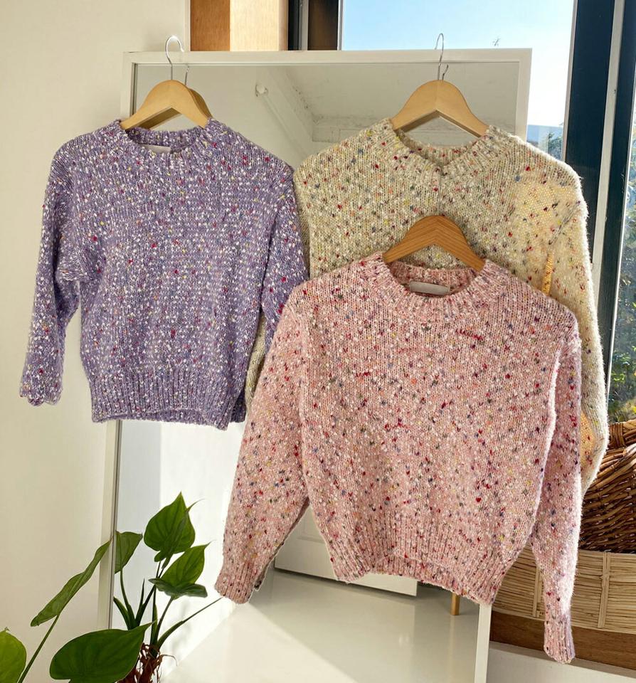 【只今10%OFF】ミックスカラーラウンドニット・全3色・t63045 レディース 【tops】韓国ファッション トップス ニット 大人 長袖 ラウンドネック ミックスカラー 華やか 柄ニット カラーニット カジュアル ルーズ 体型カバー フェミニン 上品 秋 冬【ニットセール】