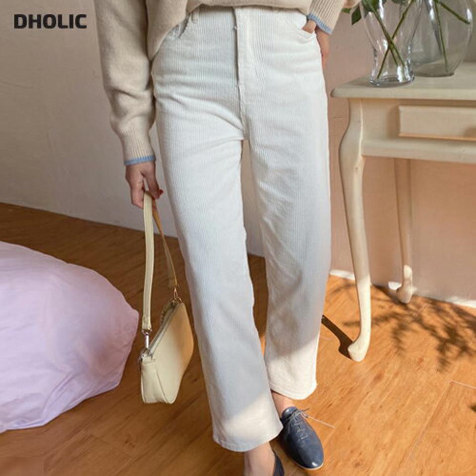 マスクストラップ付ストレートコーデュロイパンツ・全3色・t01225 レディース 【pt】韓国ファッション ボトムス パンツ ロング ロングパンツ コーデュロイパンツ ストレート ロング丈 足長 細身 着痩せ 体型カバー 無地 ハイウエスト 秋 冬 NIJU