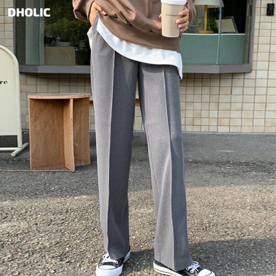 ストレートスラックスパンツ・全3色・t65302 レディース 【pt】韓国ファッション ボトムス ロング ロングパンツ スラックスパンツ スラックス ストレート ハイウエスト 無地 単色 ロング丈 シンプル フェミニン 秋 冬