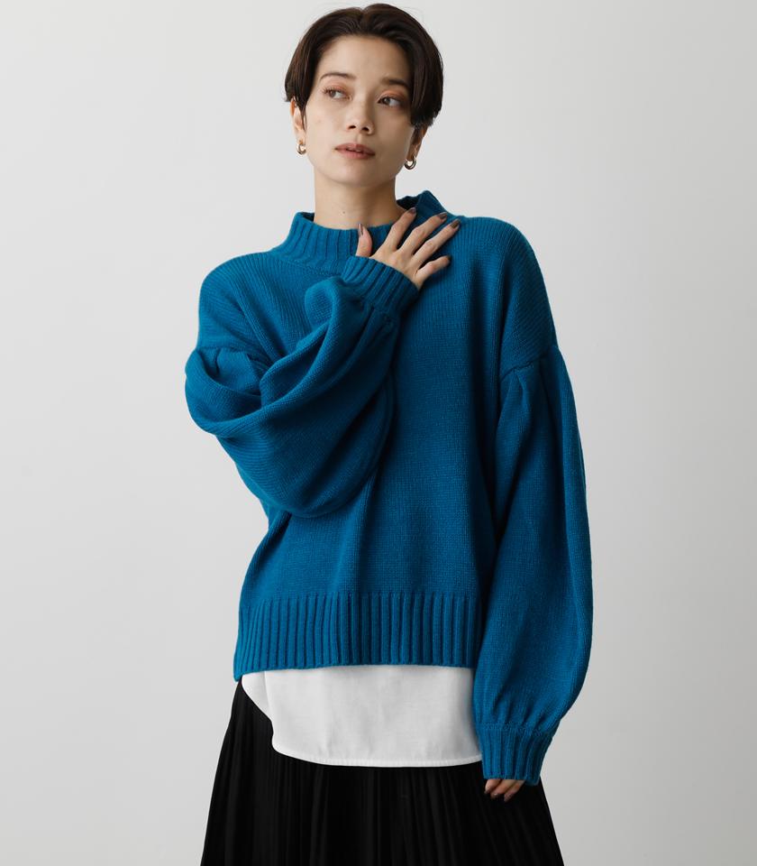 ROUND VOLUME SLEEVE KNIT TOPS/ラウンドボリュームスリーブニットトップス