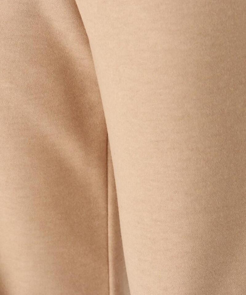 「Lサイズ」ウール混フェイクボタンセミワイドパンツ