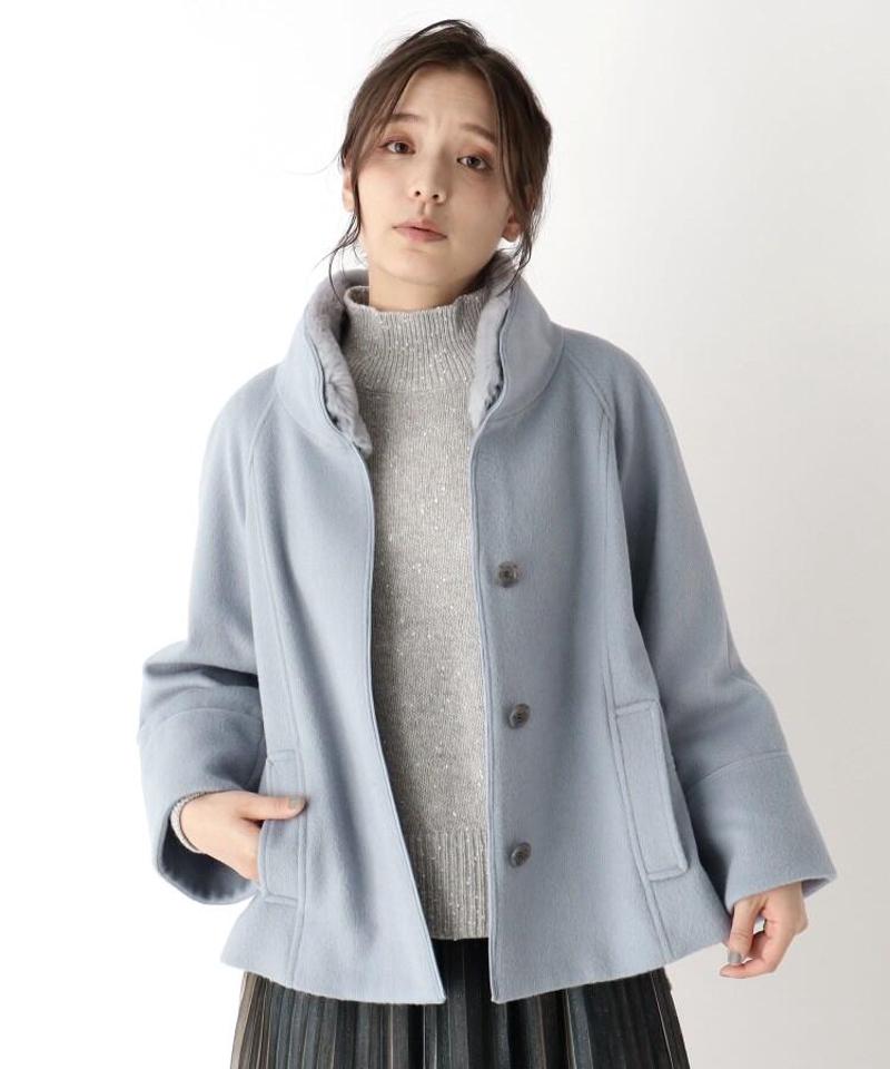 アンゴラ×ウールスタンドカラージャケット