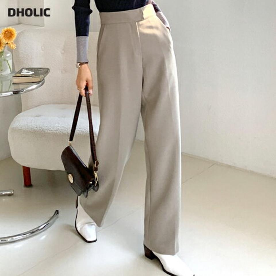 シークレットゴムワイドスラックス・全3色・b65385 レディース 【pt】韓国ファッション ボトムス ロング ロングパンツ スラックスパンツ スラックス シークレットゴム ワイド 無地 ロング丈 シンプル 足長 美脚 秋 冬