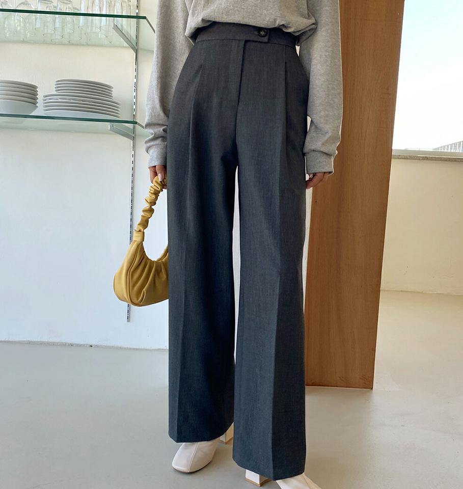 即日配送 裏起毛ハイウエストワイドスラックス・全3色・t65701 レディース 【pt】韓国ファッション ボトムス ロング ロングパンツ スラックスパンツ スラックス 裏起毛 ハイウエスト ワイド 無地 ベーシック ロング丈 シンプル 体型カバー 足長 美脚 秋 冬