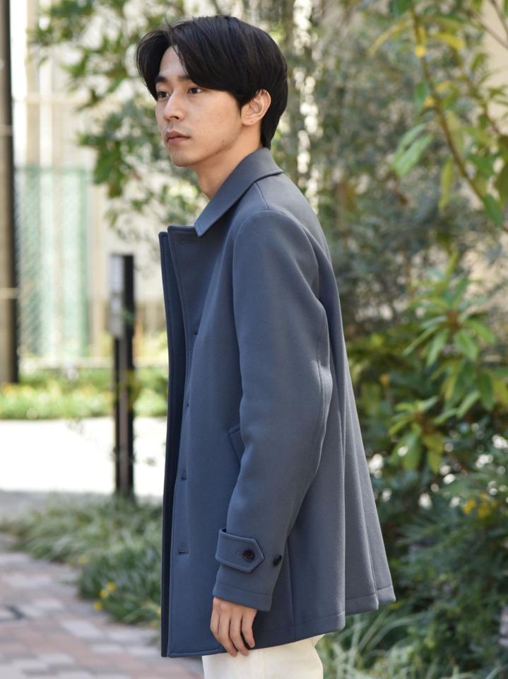 SHIPS: スーパー160'S メリノウール メルトン シングル ピーコート 21FW