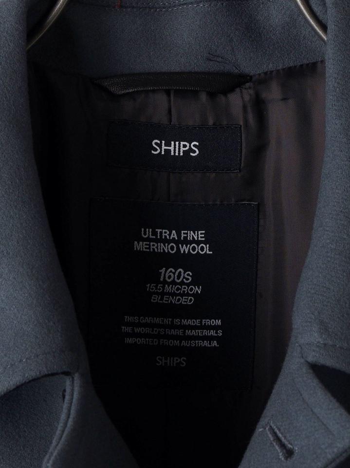 SHIPS: スーパー160'S メリノウール メルトン シングル ピーコート 21FW