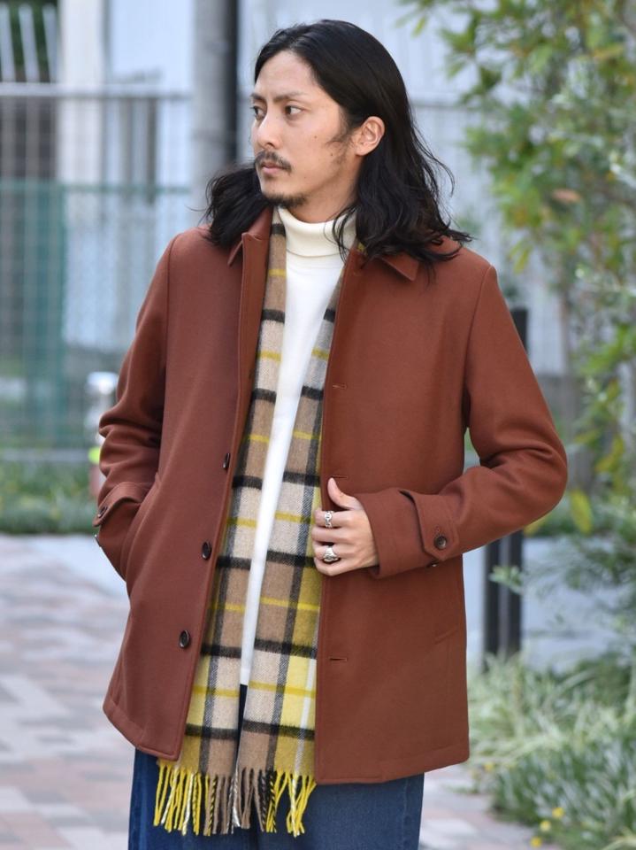 SHIPS: スーパー160'S メリノウール メルトン シングル ピーコート 21FW