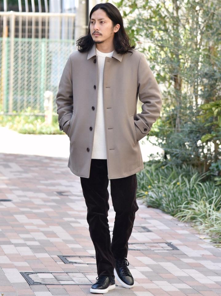 SHIPS: スーパー160'S メリノウール メルトン シングル ピーコート 21FW