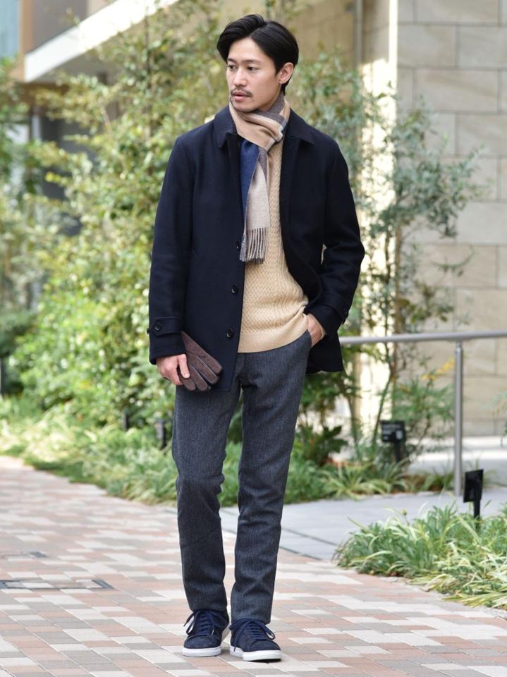 SHIPS: スーパー160'S メリノウール メルトン シングル ピーコート 21FW