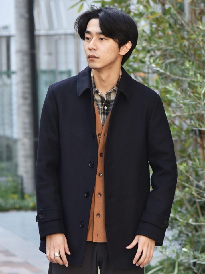 SHIPS: スーパー160'S メリノウール メルトン シングル ピーコート 21FW