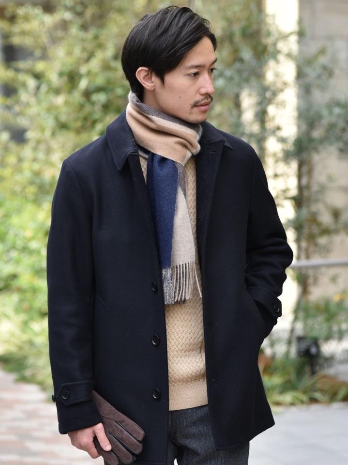 SHIPS: スーパー160'S メリノウール メルトン シングル ピーコート 21FW