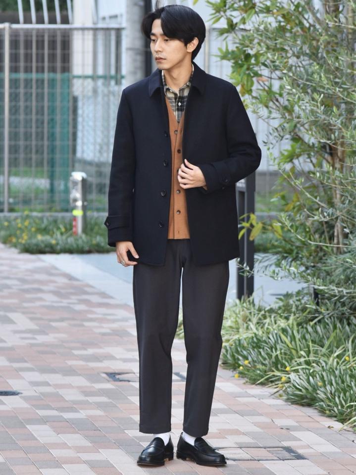 SHIPS: スーパー160'S メリノウール メルトン シングル ピーコート 21FW