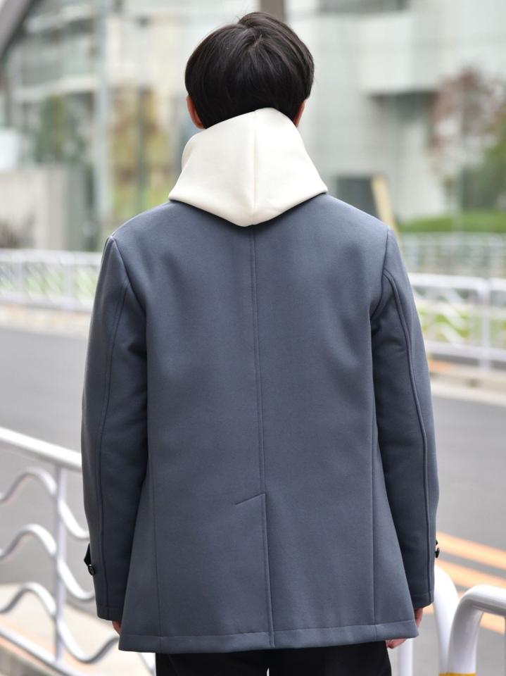 SHIPS: スーパー160'S メリノウール メルトン シングル ピーコート 21FW