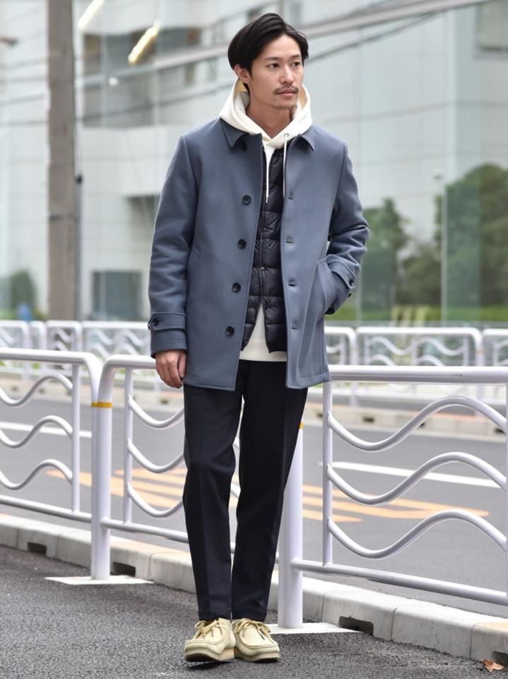 SHIPS: スーパー160'S メリノウール メルトン シングル ピーコート 21FW