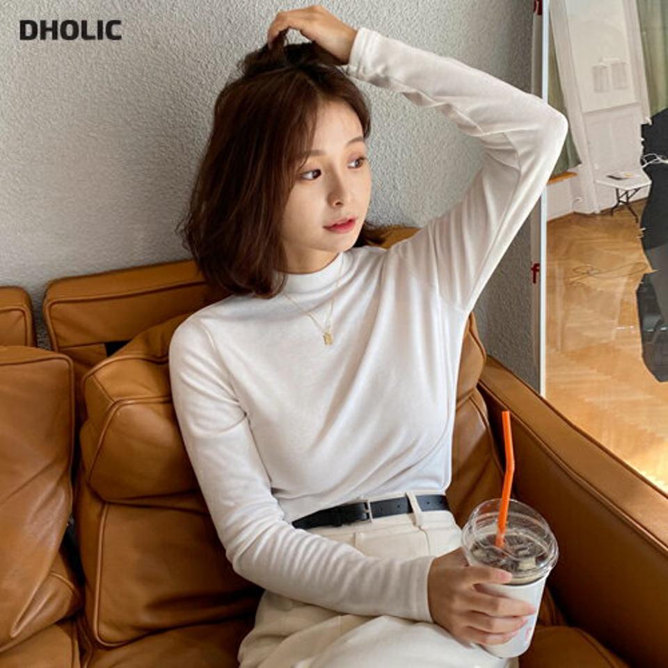 【今だけこの価格】裏起毛2TYPEネックTシャツ・全10色・t63066 レディース 【tops】韓国ファッション トップス Tシャツ 大人 長袖 タートルネック ハーフネック 裏起毛 無地 ベーシック シンプル カジュアル ルーズ 体型カバー フェミニン デイリー 上品 秋 冬249 セール