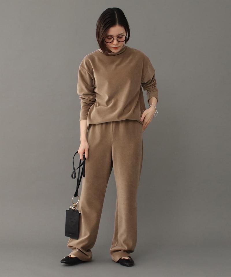 「L」コーデュロイ風ハイネックカットソー