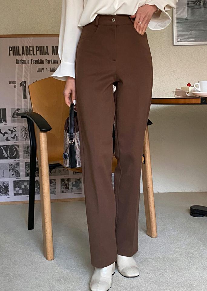 裏起毛ハイウエストロングスラックス・全2色・t66192 レディース 【pt】韓国ファッション ボトムス ロング ロングパンツ スラックスパンツ スラックス 裏起毛 ハイウエスト ロング丈 ストレート 無地 シンプル ベーシック 体型カバー 足長 美脚 秋 冬