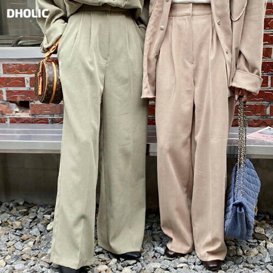 ハイウエストストレートスラックス・全3色・t65448 レディース 【pt】韓国ファッション ボトムス ロング ロングパンツ スラックスパンツ スラックス カラーパンツ ストレート ロング丈 ツータック ストレート 無地 シンプル 体型カバー 足長 美脚 秋 冬