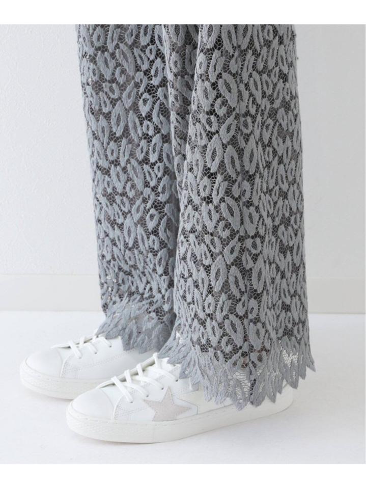 レオパードレース セミフレアパンツ（Spick and Span）