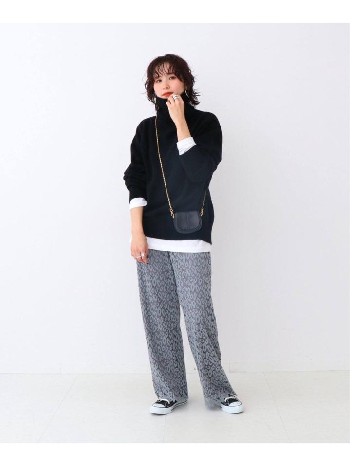 レオパードレース セミフレアパンツ（Spick and Span）