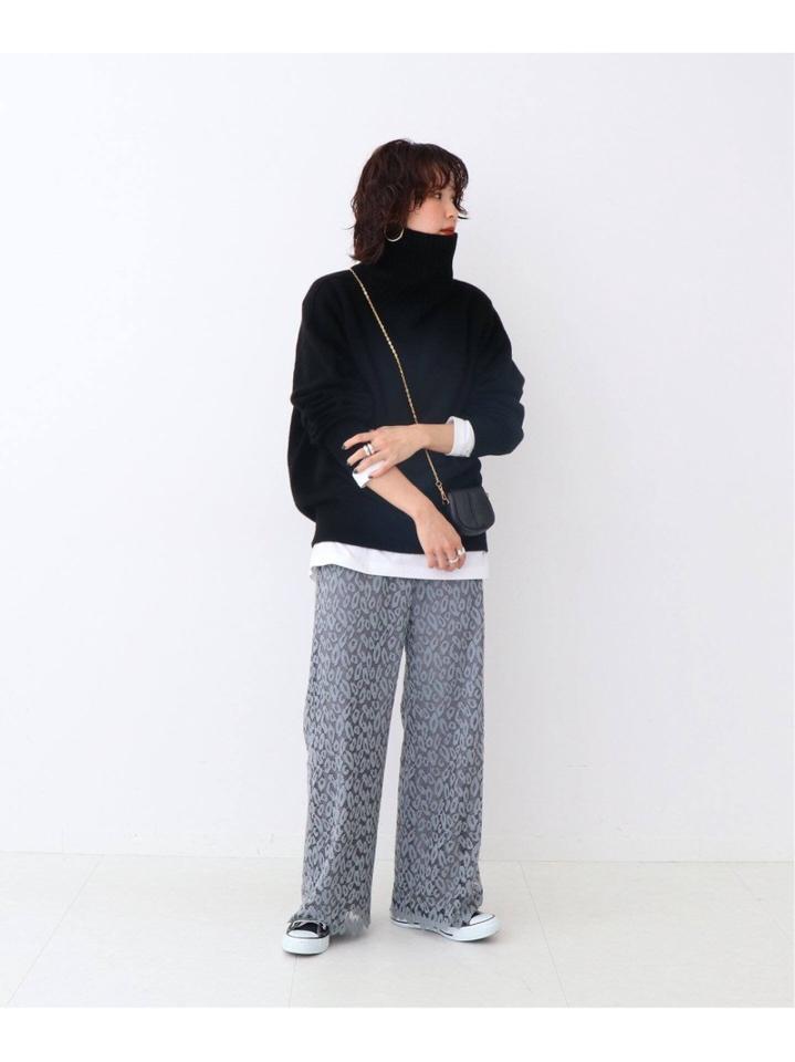 レオパードレース セミフレアパンツ（Spick and Span）