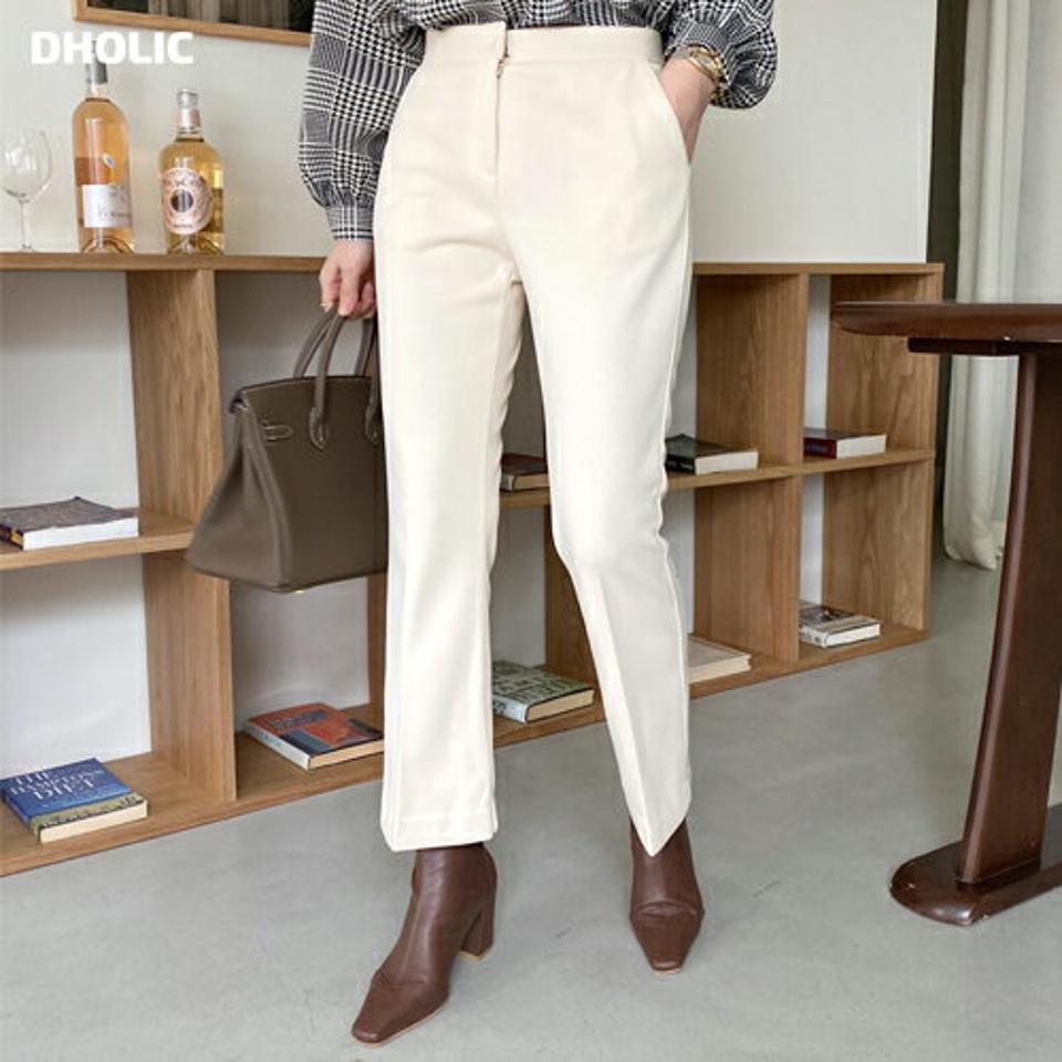 裏起毛フレアスラックス・全3色・b00596 レディース 【pt】パンツ ズボン スラックス ロングパンツ 長ズボン フレアパンツ 裏起毛 単色 無地 シンプル ベーシック 大人 オフィスカジュアル 通勤 冬 韓国ファッション ハイホリHIHOLLI