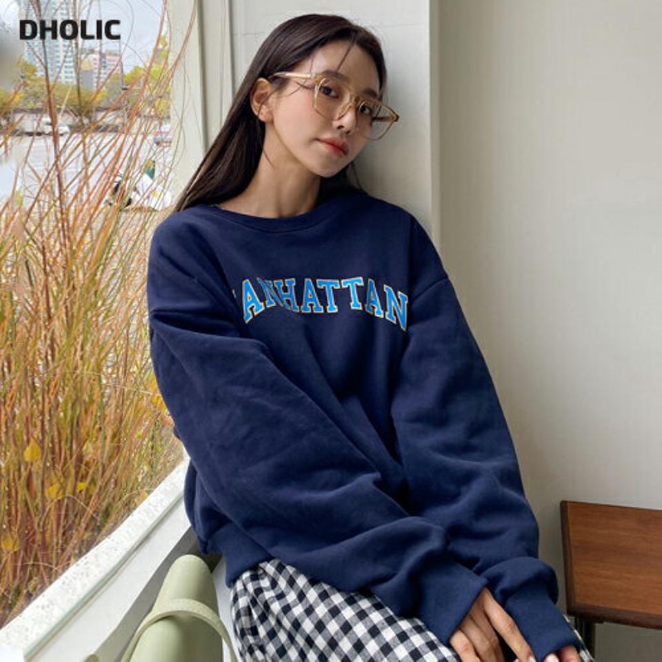 裏起毛レタリングスウェット・全3色・t63156 レディース 【tops】韓国ファッション トップス スウェット 大人 長袖 ラウンドネック レタリング ロゴ シンプル カジュアル ルーズ 体型カバー 細身 フェミニン デイリー 上品 秋 冬